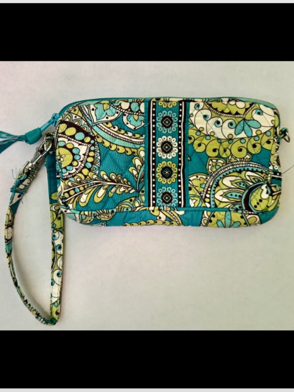 Vera Bradley Large Wallet Wristlet in Peacock Paisley